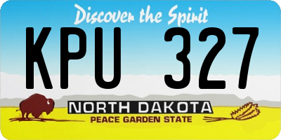 ND license plate KPU327
