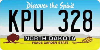 ND license plate KPU328