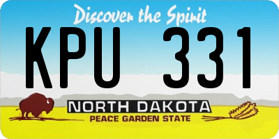 ND license plate KPU331