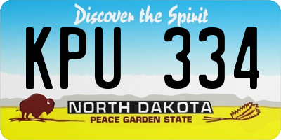 ND license plate KPU334