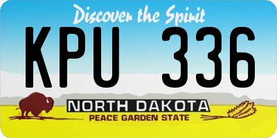 ND license plate KPU336