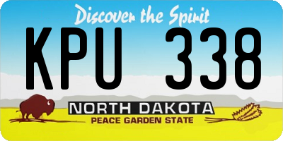 ND license plate KPU338