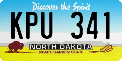 ND license plate KPU341