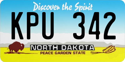 ND license plate KPU342