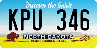 ND license plate KPU346