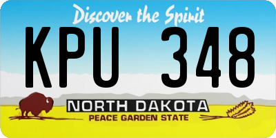 ND license plate KPU348