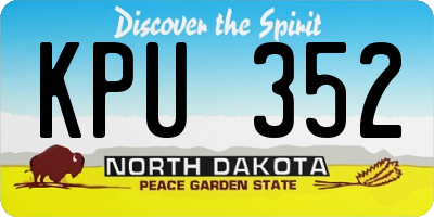 ND license plate KPU352