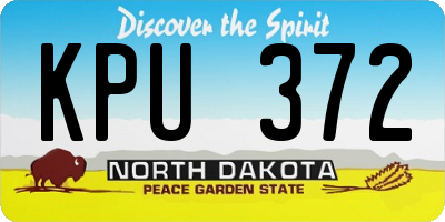 ND license plate KPU372