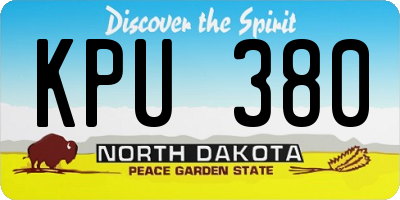 ND license plate KPU380
