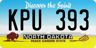 ND license plate KPU393