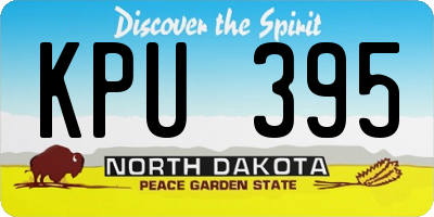 ND license plate KPU395