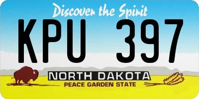 ND license plate KPU397