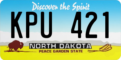 ND license plate KPU421