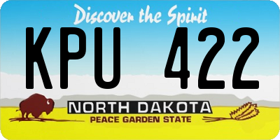 ND license plate KPU422