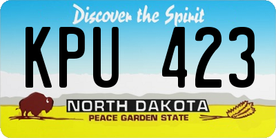 ND license plate KPU423