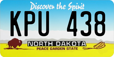 ND license plate KPU438