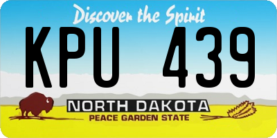 ND license plate KPU439