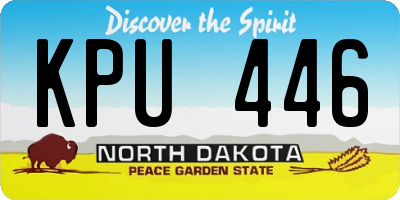 ND license plate KPU446