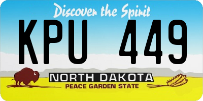 ND license plate KPU449