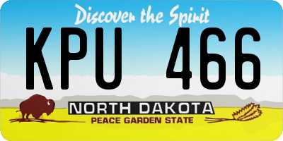 ND license plate KPU466