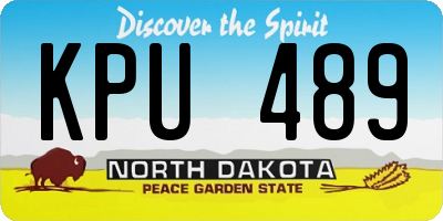 ND license plate KPU489