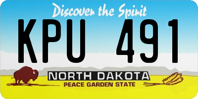 ND license plate KPU491