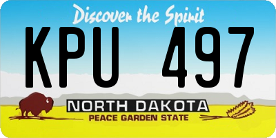 ND license plate KPU497