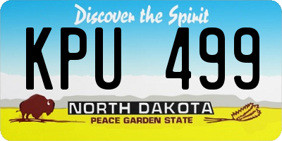 ND license plate KPU499