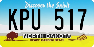 ND license plate KPU517