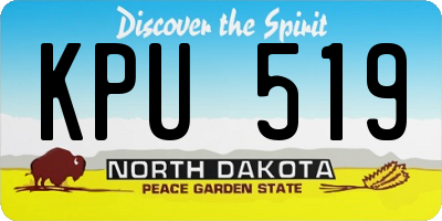 ND license plate KPU519