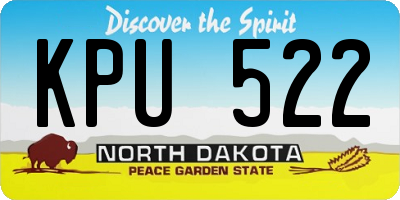 ND license plate KPU522