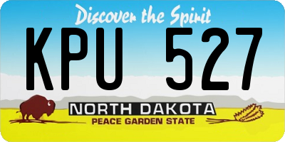 ND license plate KPU527