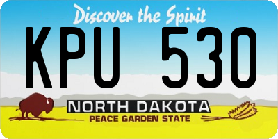 ND license plate KPU530