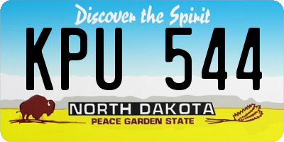 ND license plate KPU544