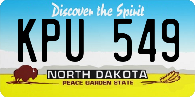 ND license plate KPU549