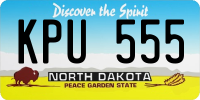 ND license plate KPU555