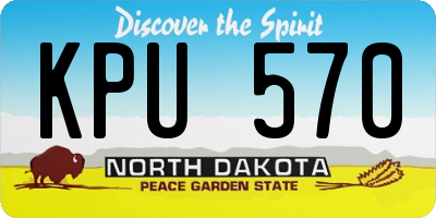 ND license plate KPU570