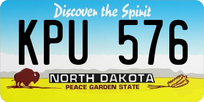 ND license plate KPU576