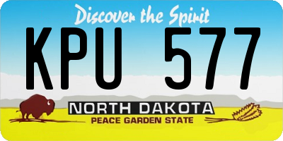 ND license plate KPU577