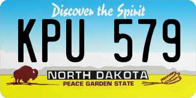 ND license plate KPU579