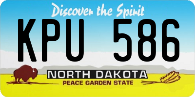 ND license plate KPU586