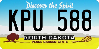 ND license plate KPU588