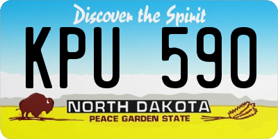 ND license plate KPU590