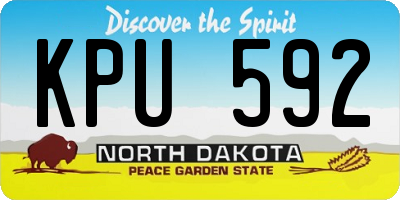 ND license plate KPU592