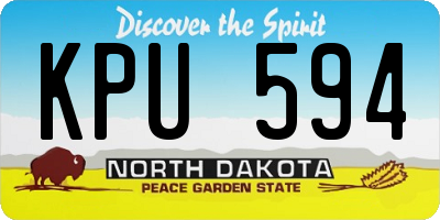 ND license plate KPU594
