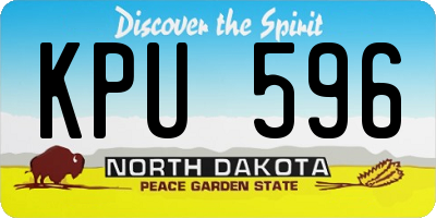 ND license plate KPU596