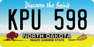 ND license plate KPU598
