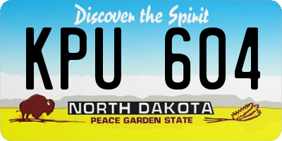 ND license plate KPU604