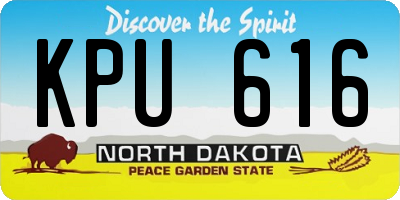 ND license plate KPU616