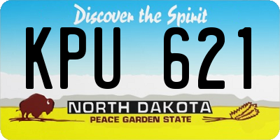 ND license plate KPU621